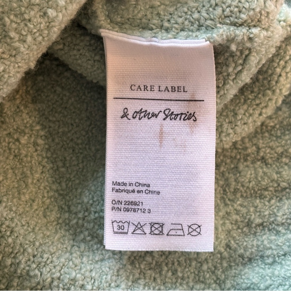 NWOT & Other Stories Pastel Green Knit Cardigan Sweater Size XS - Picture 8 of 11